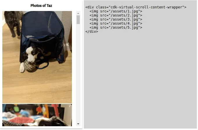 虚拟滚动可以提高应用程序的性能